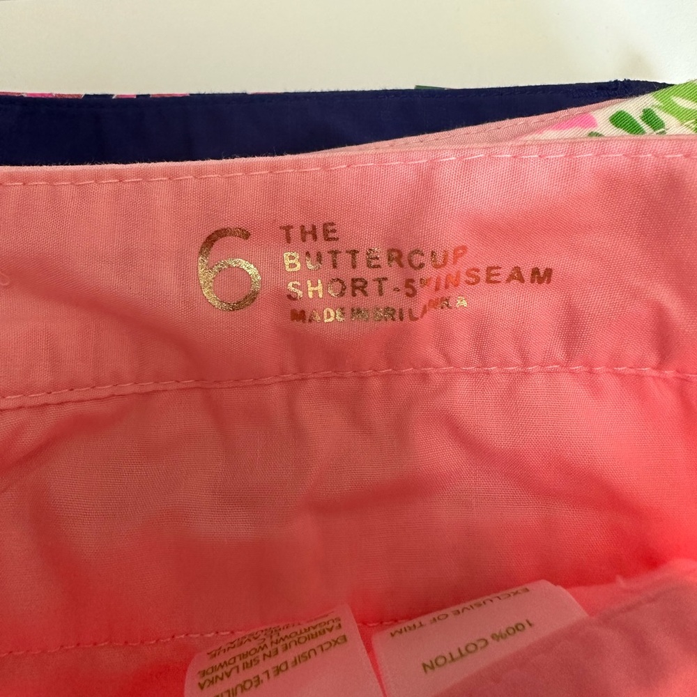 NWT Lilly Pulitzer Buttercup Short 5” Inseam Coral Reef Tint Size 6 - Picture 3 of 5